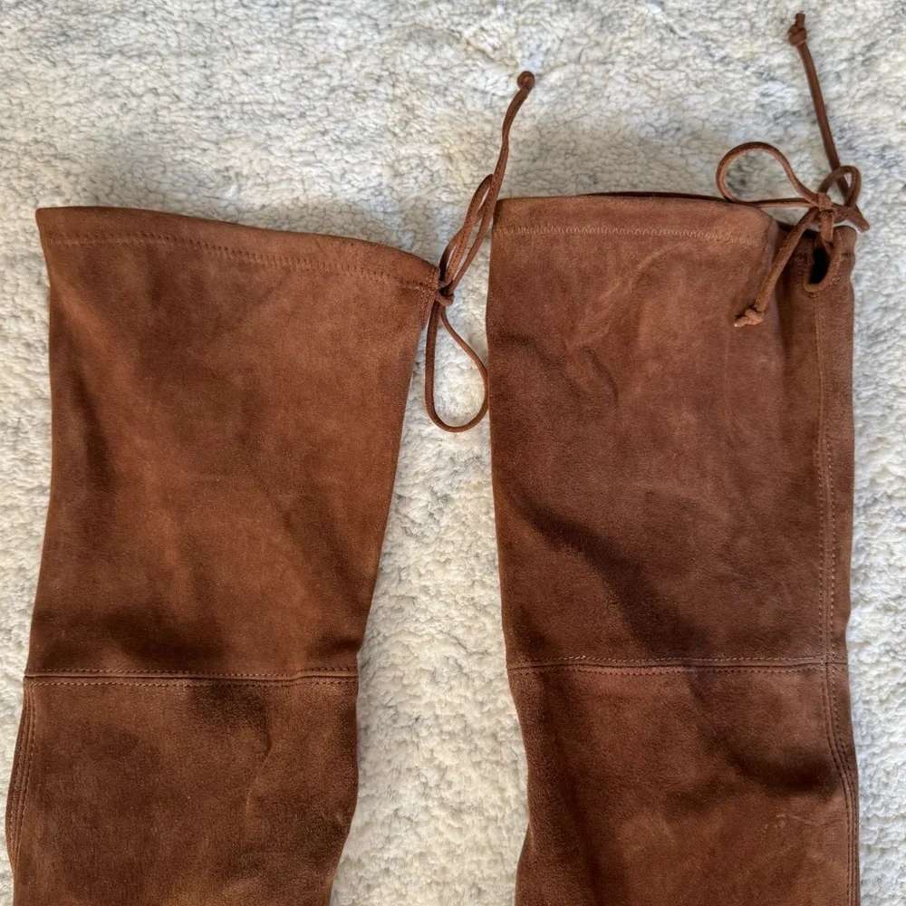 Stuart Weitzman Midland Brown Over-the-Knee Suede Boots